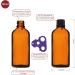 Handsunity 100ml Amber Glass Dropper Bottles - 6 Pack with Black Caps | Premium Pharmacy Glass for Essential Oils & DIY Projects - Buy Online on GoSupps.com