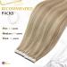 Moresoo Tape-In Extensions Real Hair 40cm - Gold & Medium Blonde Remy Hair #P16/22 | 10 Pieces 25g - Buy Online on GoSupps.com