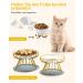 Dorakitten 2Pcs Ceramic Raised Cat Bowl Set | Anti-Vomiting & Non-Slip Cat Feeding Dish | Elevated Pet Bowl for Spine Health | Comfortable & Dishwasher Safe - Buy Online on GoSupps.com