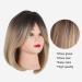Short Blonde Bob Wig for Women - 12 Natural Straight Synthetic Short Bob with Bangs - #1 Color - Cosplay, Halloween, Cute Style - Buy Online on GoSupps.com
