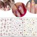 12 Sheets Flower Nail Stickers - Spring Floral Nail Decals & 3D Self-Adhesive Art Supplies for DIY Nail Decorations - Buy Online on GoSupps.com
