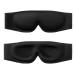 Minimalist Design Sleep Eye Mask No Pressure Across Eyeballs Non-Adjustable and Comfortable Headband Over Ears W/O Side Buckles (1pc Black) Black_buckle Free