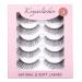 KSYOO Thin Clear Band Lashes Natural Look  8-16mm C Curl Soft Invisible Band Eyelashes  Reusable  Comfortable and long-lasting wear for daily work and weddings - 5 Pairs (Clear Banded A16)