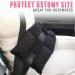 Ostomy Seatbelt Pillow - Protect Your Stoma with Comfort | Colostomy Ileostomy Urostomy Driving Cushion - Black Minky Dot - Buy Online on GoSupps.com