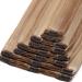 Real Hair Clip-In Extensions - 8pcs Thick Double Dilter 18 Clips | 30cm 115g #18/613 Light Ash Blonde/White Blonde - Buy Online on GoSupps.com