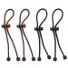 Pulleez Plus Sliding Ponytail Holder  11 Set of 4 - Acrylic Charms - 2 Brown/ 2 Black Elastic Hair Ties