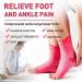 Hueglo 4 Pair Orthopedic Compression Socks - Ankle Bandage for Neuropathy Arthritis & Plantar Fasciitis - Sports Support & Pain Relief - Pink M - Buy Online on GoSupps.com