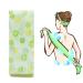 NOPIGO Premium Nylon Exfoliating Washcloth/Korean Loofah Puff Large Back Scrubber  Beauty Bath Sponges for Shower (Floral-Green)