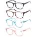 Women's Reading Glasses Blue Light Blocking Computer Readers +0.75 for Women Blue Ray Cheaters 4 Pack Anti Glare Reduce Eyestrain Protect Eyes 4 Mix Color 0.75 x