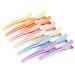 Aimike 12 hair clips hair clips for style and cutting compartment clamps hairdresser hair clips women no trace clips hair with silicone tape hair clips hairdressing requirement for thick & thin hair macaron 12 macaron