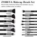 Zoreya Makeup Brush Set - Premium 15 Piece Kabuki Brush Set for Cosmetics - Cruelty-Free Synthetic Brushes for Foundation, Concealer, Blush, and Eye Shadows - Buy Online on GoSupps.com