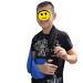 4DflexiSPORT Arm Sling Adult (S blue/navy trim) Feel Safe Easy to Fit Cooling Fabric Technology Fits R or L. S Blue/Navy