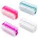 ZYNERY 4pcs Double Sided Nail Brush Nail Cleaning Brush Plastic Nail Brushes Nail Scrubbing Brush Multi-Function Brush Scrub Brush Used for Cleaning Fingers Nails Toenails Home Use