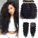 10A Brazilian Water Wave Human Hair Bundles with Closure - Natural Black Virgin Hair Extensions for Black Women (10 12 14 + 10 Closure) | Free Part Lace Closure Included - Buy Online on GoSupps.com