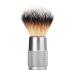 Perfk razor brush nylon synthetic bristles portable hairdressing salon tool razor accessories durable for home travel aluminum handle silver