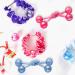 Buy Besportble Butterfly Ball Hair Rings - 3 Pairs of Elastic Hair Bands | Handmade Women's Hair Accessories | Colorful Hair Clips for Girls - Buy Online on GoSupps.com