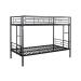 Metal Bunk Bed Full over Full Bunk Bed for Kids Adults Twin-Over-Twin Bunk Bed with Metal Frame and Ladder Bunk Bed Twin Over Twin Bunk Beds Metal Twin Size Bunk Beds Frame No Box Spring Needed(A Full A