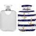 NAANLE Seagull Golden Ancer 1L Transparent Hot Water Bottle with Cover - Ideal Bed Hand & Feet Warmer for Pain Relief & Heat Therapy - Buy Online on GoSupps.com