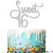 Tenhaisi Sliver Glittery Sweet 16 Cake Topper Happy 16 Birthday Party Supplies Sweet 16 Wedding Anniversary Party Decorations Cheers to 16 Party Supplies