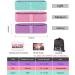 Booty & Legs Resistance Bands Set - Anti-Slip Fabric Stretch Bands for Women/Men - 3 Levels Green/Pink/Purple - Buy Online on GoSupps.com