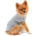 Paidful 100% Cotton Striped T-Shirt for Small Dogs - Sleeveless Chihuahua & Yorkshire Summer Wear | Size L (Back Length 30cm Bust 42cm) - Perfect for Young Girls - Buy Online on GoSupps.com