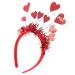 Beaupretty Glitter Heart Headband - Red Lametta Hair Band for Valentine's Day Weddings & Photo Props - Buy Online on GoSupps.com