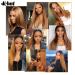 D but Smooth T-Part Lace Front Wig - 55 cm Real Brazilian Hair 150% Density HD Lace for Women T1B/30 with Baby Hair - Buy Online on GoSupps.com
