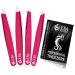 OCBA 4 x pink tweezers for face hair women and men for precise care of the eyebrows-professional eyebrow tweezers made of stainless steel 4 pieces pink