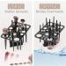 28 Holes Makeup Brush Holder - Upside Down Drying Rack & Folding Organizer | Air Tree Tower Stand in Matte Black for Ultimate Makeup Storage - Buy Online on GoSupps.com