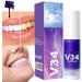 Purple Teeth Whitening Toothpaste, V34 Toothpaste, Orthodontic Toothpaste, V34 Purple Orthodontic Toothpaste, Teeth Whitening Toothpaste Removes Stains