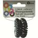 2 hair tie black plastic hair accessories for.Children braid rubber hair tie spiral hair spiral braid coil on SB card 2360 (black)