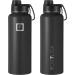 IRON FLASK 40oz Sports Water Bottle - Vacuum Insulated Stainless Steel - Leak Proof - Midnight Black - Buy Online on GoSupps.com