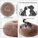 Indoor Cat Bed 24 Inch Round Donut, Washable & Fluffy, Self-Warming Pet Bed for Small Dogs & Kittens - Non-Slip, Brown Color - Buy Online on GoSupps.com