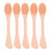 Qukaim DIY Mask Stick Silicone Facial Mask Brushes Face Cleaning Brush with Mix Mask Stick Skin-Care Tool Nude Pink 2 Heads