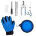 D GDRAW zoo set 8-part dog cup set with claw scissors nail files animal fur scissors pet ridge fur glove dog brush food snap pet finger toothbrush for dogs and cats small animal set 1