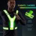 Simket LED Light Up Reflective Running Vest - High Visibility Night Gear for Runners & Walkers - Rechargeable & Adjustable - Green - Buy Online on GoSupps.com