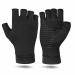 Compression Gloves Copper ion fiber pressure gloves for Women and Men Anti-slip Compression Gloves for Hand Pain Arthritis Sports Providing Warmth and Relieve Pain Promoting Healing(L Half finger)