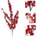 Zerodeko 4 Pcs Christmas Cuttings Faux Branches Artificial Christmas Stems Christmas Berries for Crafts Christmas Wreath Berries Flowers Home Decoration Household Christmas Tree Red Plastic - Buy Online on GoSupps.com