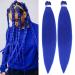 Xtrend 26 Inch EZ Braids 8Packs Blue Pre-Stretched Easy Braiding Hair Extensions for Box Braids Hair Hot Water Setting Synthetic Fiber Hair Extensions Blue# 26 Inch (Pack of 8) Blue