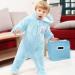 Vine Baby Hooded Fleece Romper Snowsuit Blue 0-3 Months | Infant Footed Jumpsuit Outfit - Buy Online on GoSupps.com