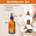Buy Braunglas Spray Bottle 4x50ml - Empty Glass Atomizer for Perfume Make-Up Travel | Fine Fog Water Bottle | Includes Funnel & Labels - Buy Online on GoSupps.com