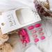 Buy Hot Pink Flower Press-On Nails | Glossy Nude Pink French Tip Fake Nails | 24PCS Acrylic Full Cover with Rhinestone Daisy Design | Perfect for Summer - International Shipping - Buy Online on GoSupps.com