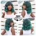 Testar 14 Inch Green Ombre Short Bob Wig with Ponytail - Shoulder Length Synthetic Cosplay Wig for Women | Everyday Colorful Style - Buy Online on GoSupps.com