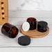 Betrome 4 oz Amber Glass Jars 15 Pack 120ml Round Empty Cosmetic Containers Face Lotion Cream Storage Jars with White Inner Liners and Black Lids 4 Oz amber - Buy Online on GoSupps.com