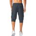 Pudolla Men's Lightweight Hiking Capri Shorts - Deep Grey, X-Large - Buy Online on GoSupps.com