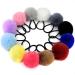 Topbuti 24 pcs Pom Pom Hair Ties - Colorful Elastic Hair Bands for Ponytails - Buy Online on GoSupps.com