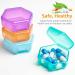 Buy 8 Pack Small Pill Organizer - Travel Pill Box Portable BPA Free Mini Case for Pills Medications & Vitamins - Vivid Colors - International Shipping Available - Buy Online on GoSupps.com