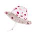 LANGZHEN Beach Sun Protection Hat for Baby Girls Adjustable Toddler Kids Hat Wide Brim Summer Play Hat with Chin Strap White -Strawberry 2-4 Years