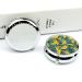 Round Pill Box with Yellow Banana Print | 3 Compartment Decorative Metal Pill Organizer | Portable Pocket Pill Case for Medicine - Buy Online on GoSupps.com