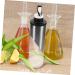 Zerodeko Glass Oil Bottle 2pcs Condiment Bottles Vegetable Oil Metal Glass Condiment Dispenser 27.5X7CMx2pcs Silverx2pcs - Buy Online on GoSupps.com